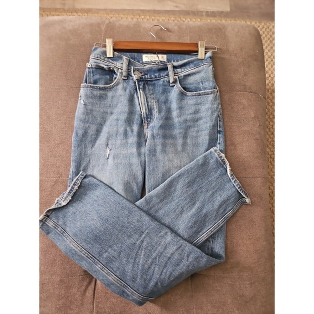 Abercrombie & Fitch 90s Ultra High Rise Crossed Waist Straight Jeans Size 24 00S